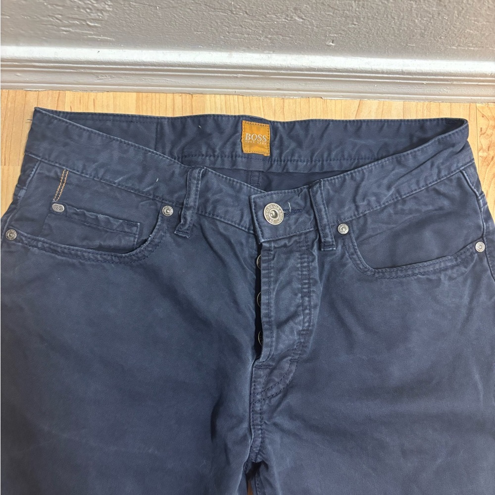 Boss Dark Blue Casual Trousers